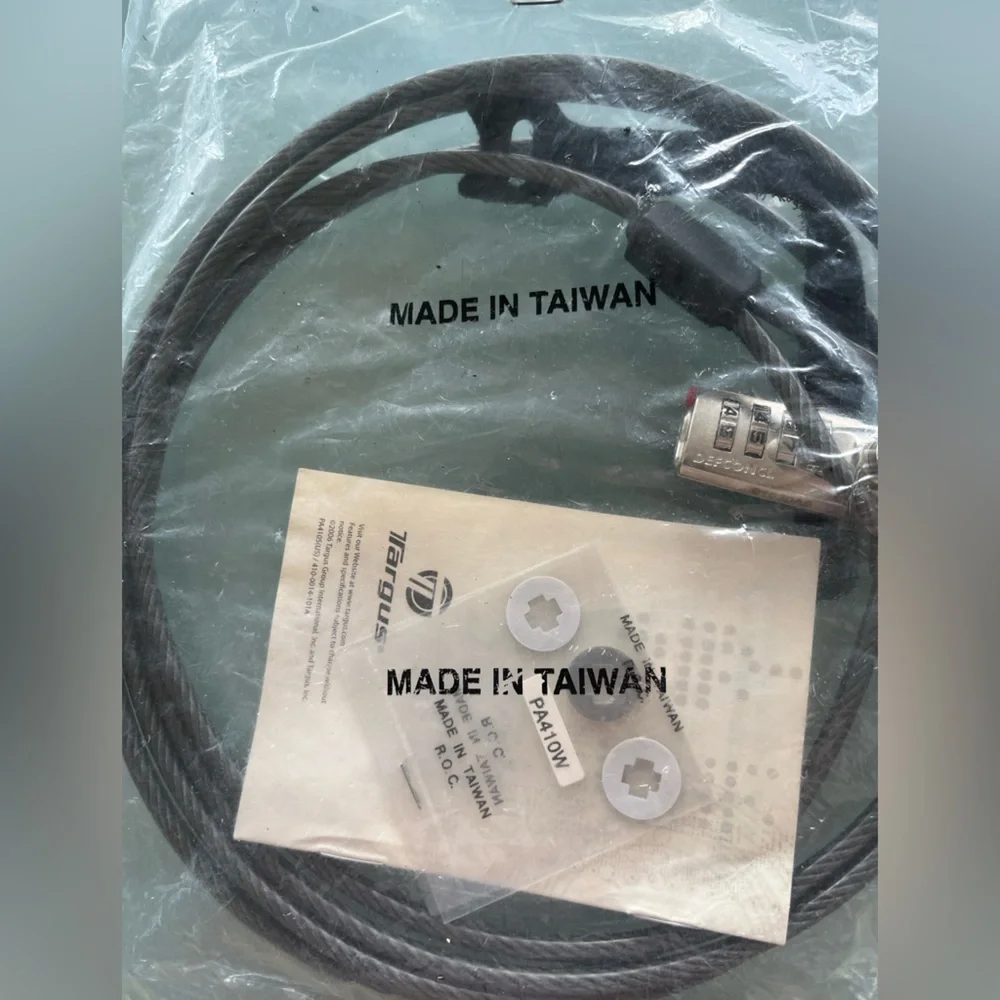 Targus Notebook Security Defcon SCL Serialized Combination Cable Lock List $50+